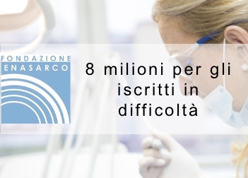 Enasarco: portate a oltre 8 mln le risorse per iscritti in difficoltà. Enasarco: portate a oltre 8 mln le risorse per iscritti in difficoltà.